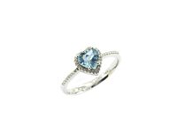 Anello Soranzo Gioielli Donna Pietre Preziose in Oro bianco Acquamarina 0.8 Ct LT10279335-15 - LT10279335-15